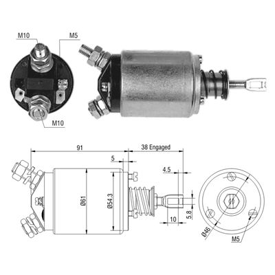 AUTOMATICO AGRALE TX1600 MAQUINARIA 70 PAL 12V TIPO BOSCH
