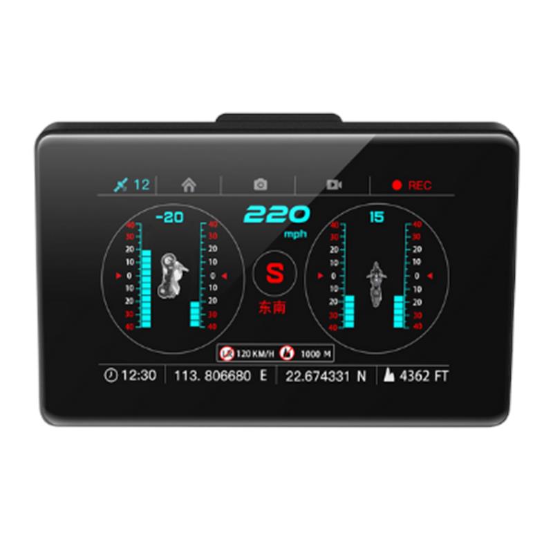 [F6] GRABADOR DE CONDUCCION F6 CON GPS, VELOCIDAD, ANGULO DE INCLINACIÓN, CÁMARA DEL Y TRAS CON GRABACIÓN PARA MOTOCICLETA