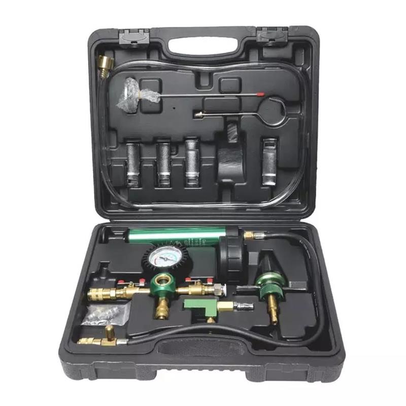 DETECTOR DE FUGAS DE RADIADOR Y SISTEMA DE REFRIGERACION DE MOTOR POR BOMBA MANUAL. NO REALIZAR PRUEBA A TAPAS DE RADIADOR