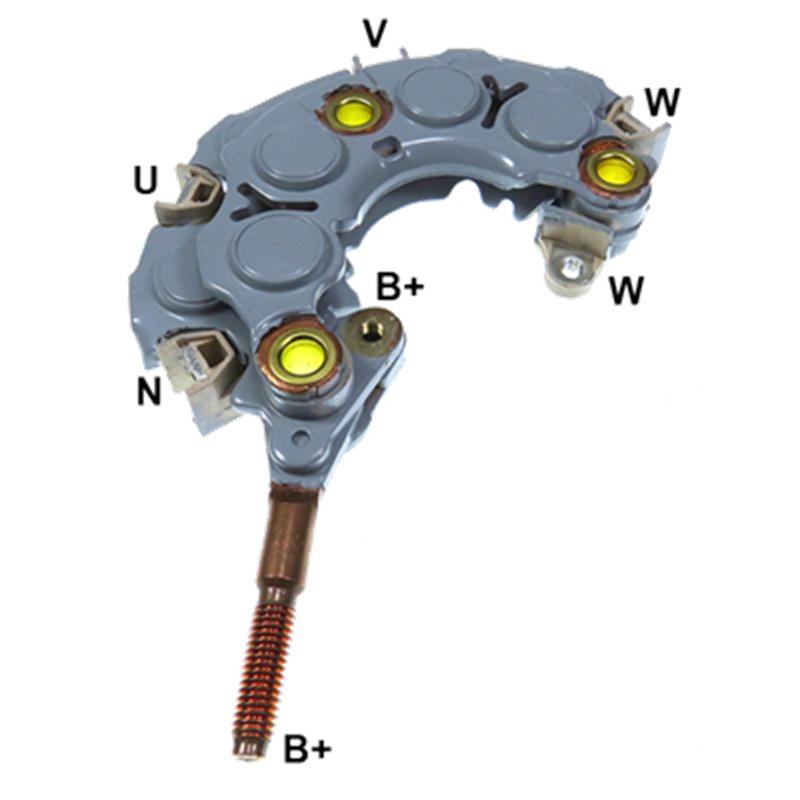 [INR731P RN-03PL] RECTIFICADOR TOYOTA HONDA CIVIC 1.6 91-95 TOYOTA CAMRY L4 V6 YANMAR 6LP-DT 70AMP 8X35A M6X20MM(GA166) 27357-42010 TIPO DENSO
