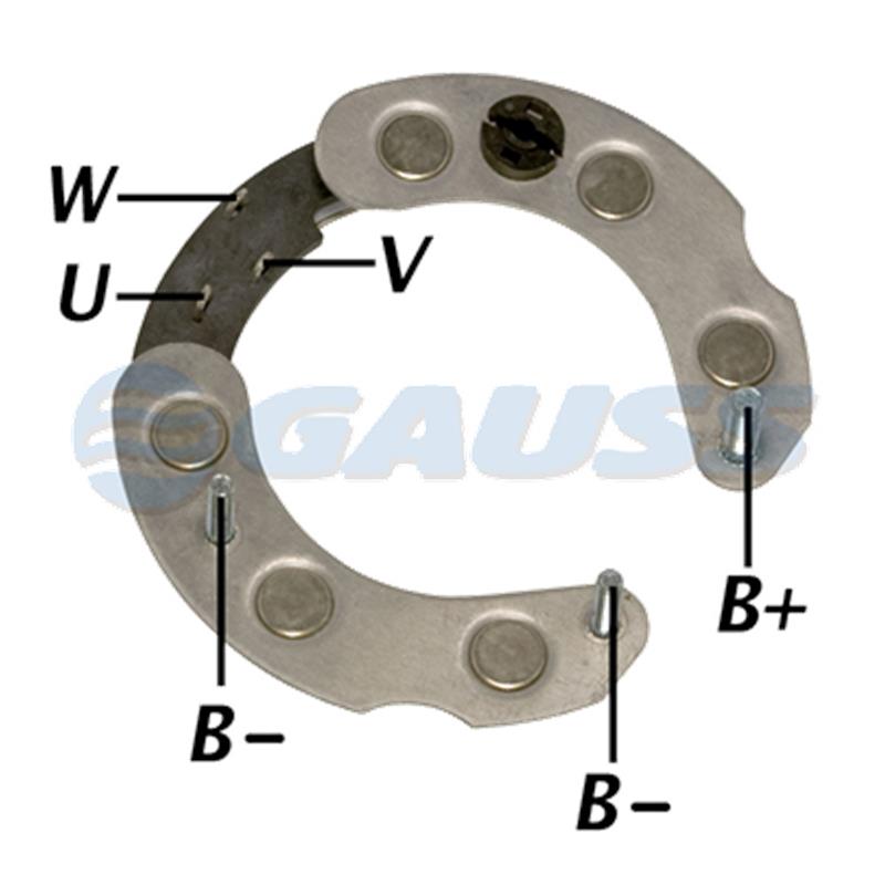 RECTIFICADOR FORD UNIVERSAL 85AMP 6X35A TIPO FORD