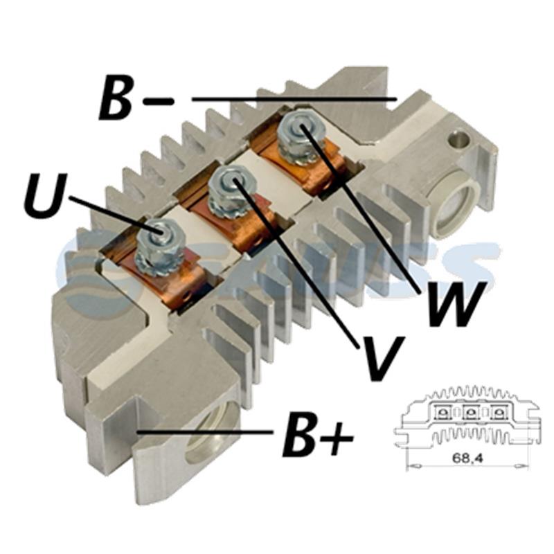 RECTIFICADOR CHEVROLET 120AMP EQV DELCO 7332312 (GA200-GA202)
