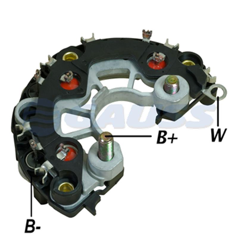 [IBR244,RB-116H] RECTIFICADOR AUDI A3 LAND ROVER VW VOLKSWAGEN SEAT 90AMP 6X35A CONEXION TRIANGULO (GA225 GA261 GA282) TIPO BOSCH