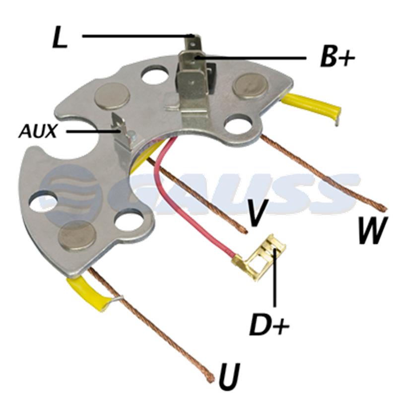 [9.121.450.587] RECTIFICADOR VW VOLKSWAGEN WAPSA 85AMP 3X35A TRIDIODO TIPO BOSCH