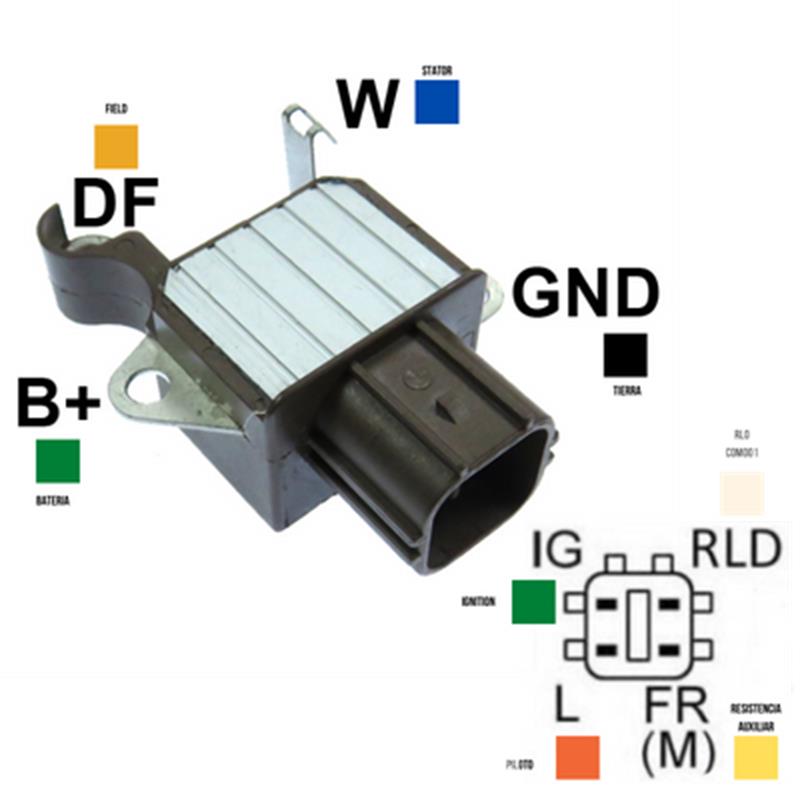 REGULADOR INTELIGENTE TOYOTA RAV 4 2.4 2005-2013 CAMRY 2.4 COROLLA 2.2 2005-06 LEXUS RX350 3.5 12V 14.3V TIPO:B RLO 126600-3020 VR-H2005-95 330529