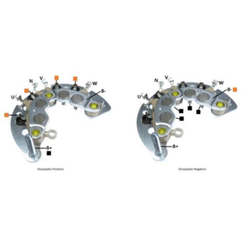 [231442,RH65] RECTIFICADOR JOHN DEERE 244H YANMAR NISSAN PICKUP III 2.5 D 22 1998-2002 60AMP Ø114MM M8X22MM 8X35AMP