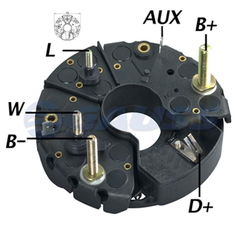 [IBR904,RB-64H] RECTIFICADOR IVECO SCANIA 105AMP 8X35A(GA365) TIPO BOSCH