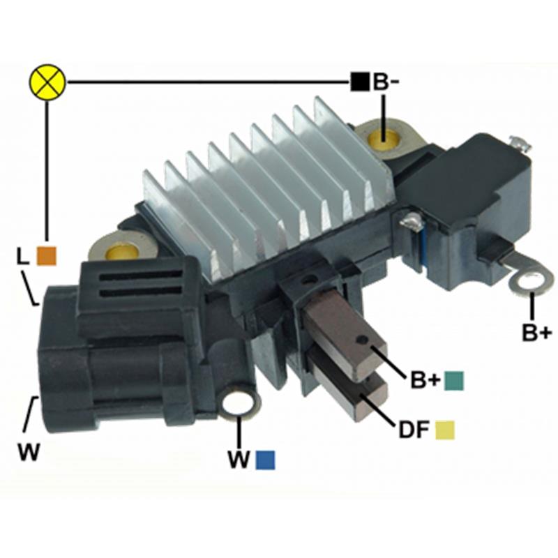 REGULADOR CHEVROLET CORSA DIESEL 12 CON ESCOBILLAS 2 L-W TIPO HITACHI