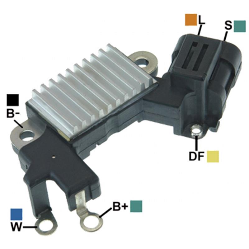 REGULADOR CHEVROLET NPR MODELO 2000 12 SIN ESCOBILLAS STATOR 2 L-S TIPO HITACHI (GA258S)