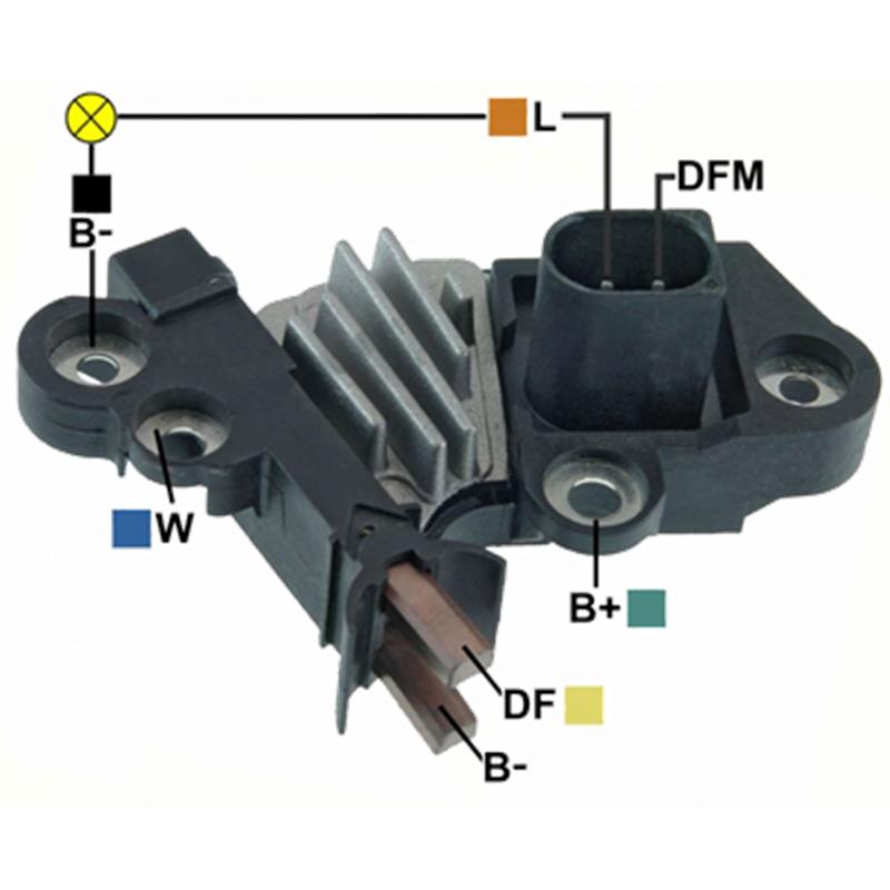 REGULADOR DODGE JOURNEY NISSAN CAPSTAR 14V VW VOLKSWAGEN GOL 12 CONECTOR VERTICAL 2 DFM-L F00M346137 TIPO BOSCH