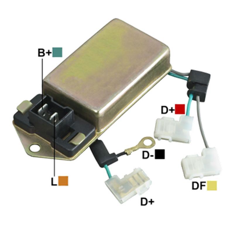 REGULADOR FORD TRACTOR LUCAS 12 70 2 PINES 4 CABLES L-B+ TIPO LUCAS