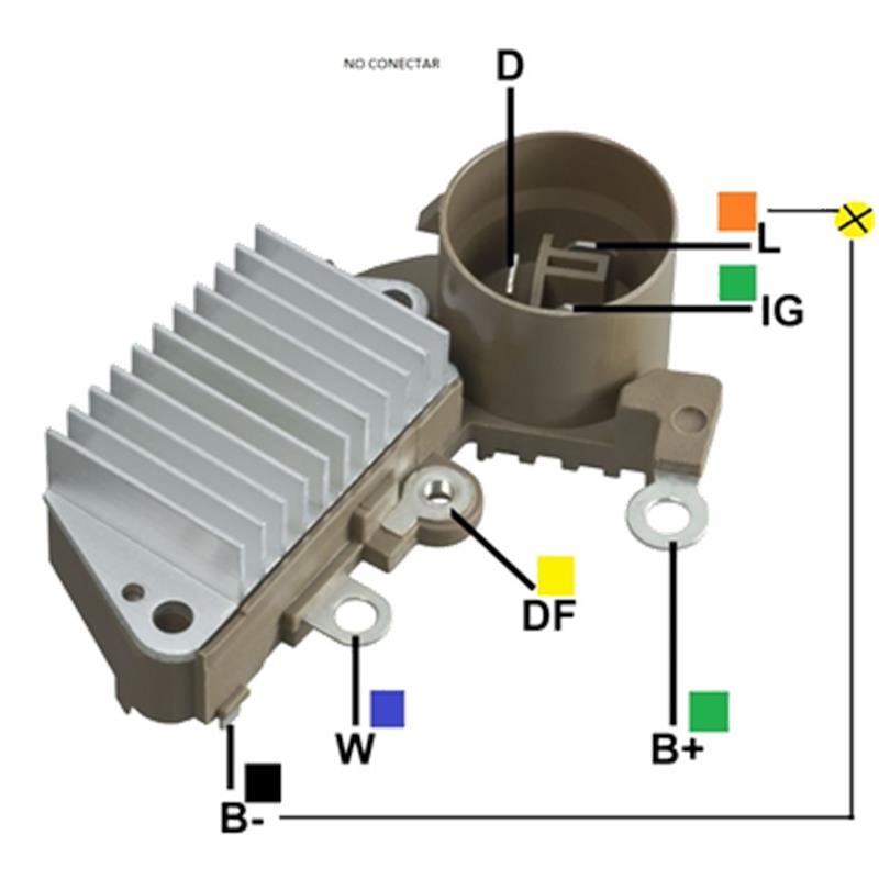 REGULADOR CHEVROLET SWIFT TERMINALES DIG-L TERMINAL L CON SEÑAL A LA BOMBA 126000-0850 TIPO NIPONDENSO