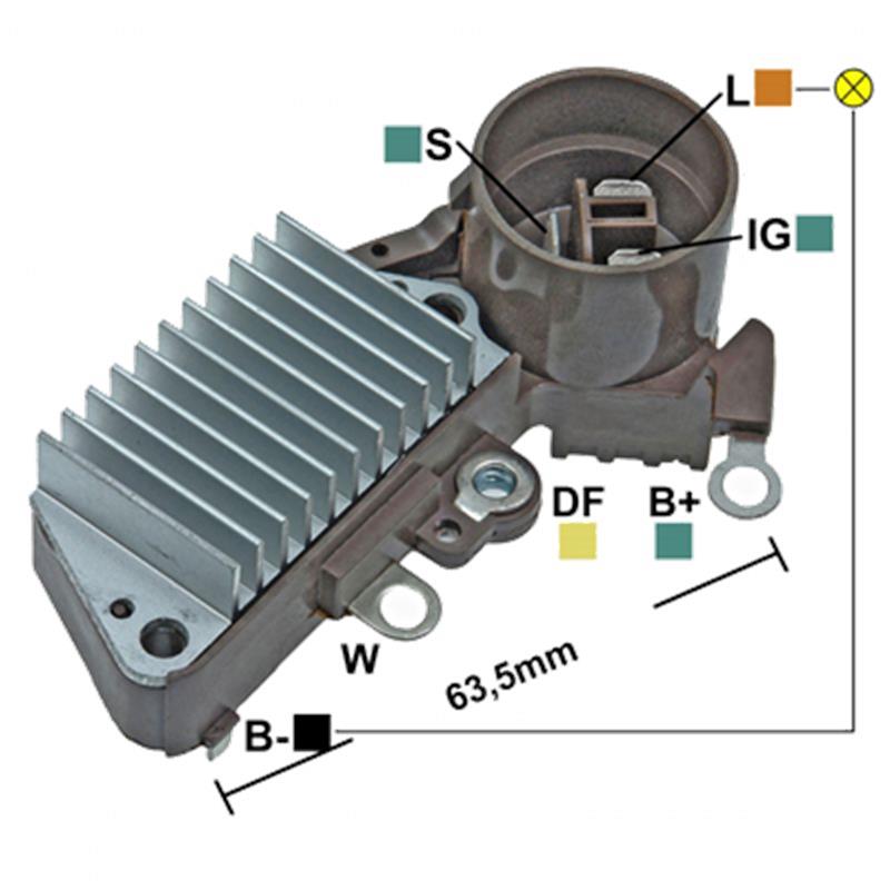 [IN220,VRH2005-4A] REGULADOR TOYOTA SR2 SUZUKI SJ413 12 CONECTOR REDONDO 3 S-IG-L TIPO NIPPONDENSO
