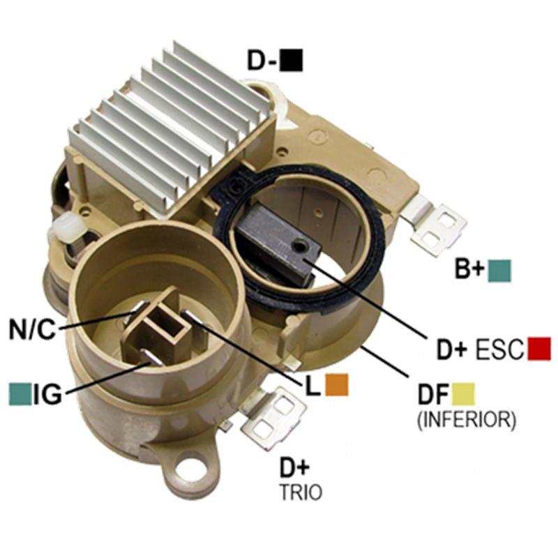 REGULADOR CHEVROLET SUZUKI VITARA 16V 1996> 12 CONECTOR REDONDO 3 N C-IG-L TIPO MITSUBISHI