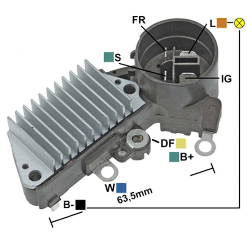 [IN226,VRH2005-9A] REGULADOR HONDA ACCORD ACURA MV 12 CONECTOR REDONDO 4 S-FR-IG-L TIPO NIPPONDENSO