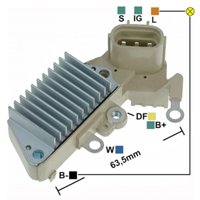 [IN257,VRH2005-32A] REGULADOR TOYOTA TERCEL DAIHATSU DELTA 12 3 P-IG-L TIPO NIPPONDENSO