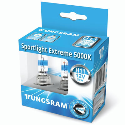 [64211-CBI] BOMBILLO HALOGENO H11 PGJ19-2 12V 55W FARO SPORTLIGHT 5000K + 40% MAS LUZ PREMIUM DUOPACK CAJA 64211-CBI 53110SUP