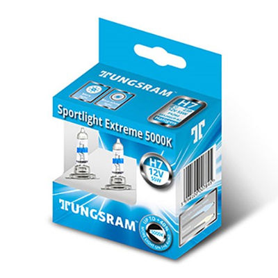 [62210CBA] BOMBILLO HALOGENO H7 PX26D 12V 55W FARO SPORTLIGHT 5000K + 40% MAS LUZ PREMIUM DUOPACK CAJA 62210CBA GL20