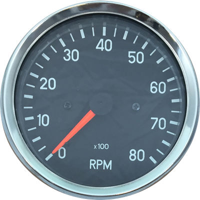 TACOMETRO ELECT SEÑAL ALT IGN 0-8000 RPM GASOLINA DIP SWITCH ARO CROMADO