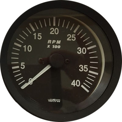 TACOMETRO ELECT SEÑAL PICK UP 0-4000 RPM 12 24V DIP 10 SWITCH VDO ARO NEGRO