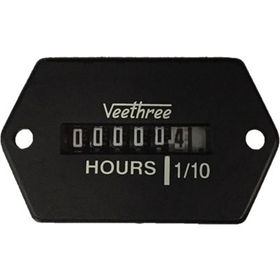 HOROMETRO ELECTRICO 10-28V CUADRADO NEGRO