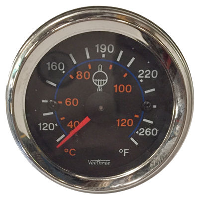 MARCADOR TEMPERATURA AGUA MECANICO 72" 1.83M ARO CROMADO