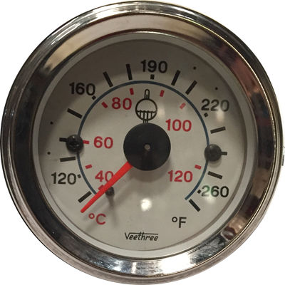 MARCADOR TEMPERATURA AGUA MECANICO 144" 3.66M TABLERO BLANCO ARO CROMADO