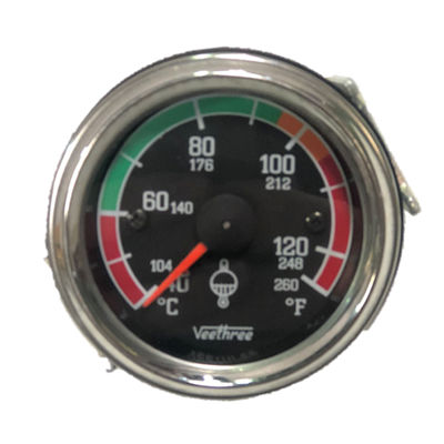 [050837C] MARCADOR TEMPERATURA AGUA MECANICO 144" 3.66M ESCALA COLOR ARO CROMADO