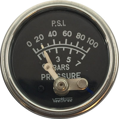 [27.01.01.02] MARCADOR ACEITE MECANICO 100PSI SISTEMA MORPHY 52MM ARO CROMADO