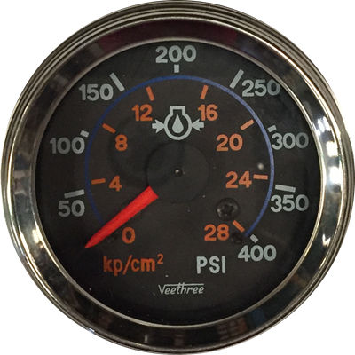 [300.465C] MARCADOR ACEITE MECANICO 400PSI ARO CROMADO