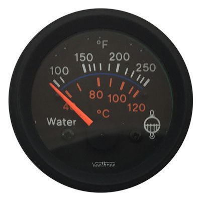 [4W0483] MARCADOR TEMPERATURA AGUA ELECTRICO 24V 40Ø-120Ø ARO NEGRO