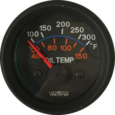 [300.924N] MARCADOR TEMPERATURA ACEITE ELECTRICO 12V 40°-150° ARO NEGRO