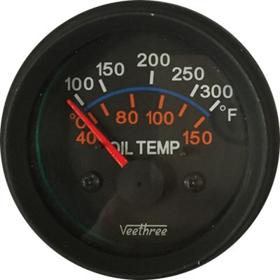 [300.900N] MARCADOR TEMPERATURA ACEITE ELECTRICO 24V 40°-150° ARO NEGRO