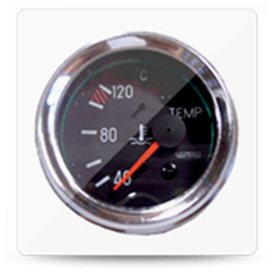 [300.483C] MARCADOR TEMPERATURA AGUA ELECTRICO 12V 40Ø-120Ø ARO CROMADO