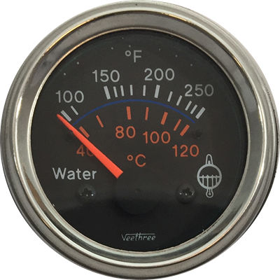 [300.483C] MARCADOR TEMPERATURA AGUA ELECTRICO 24V 40Ø-120Ø ARO CROMADO