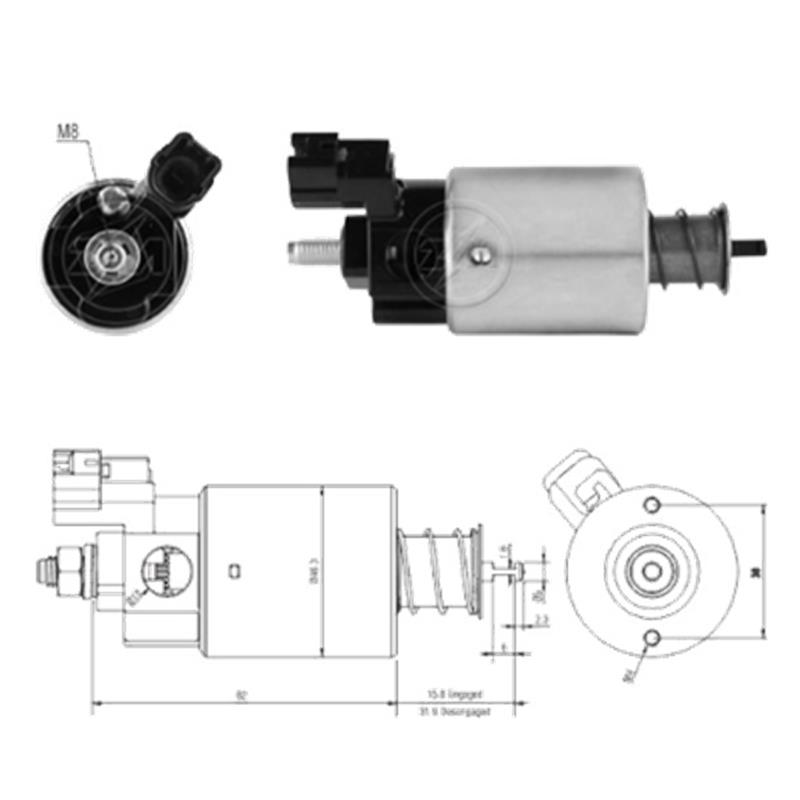 ARRANQUE MITSUBISHI SPORTERO 2 HUECOS 12V T-13 2.2KW 36100-42010 DRS3339 16854