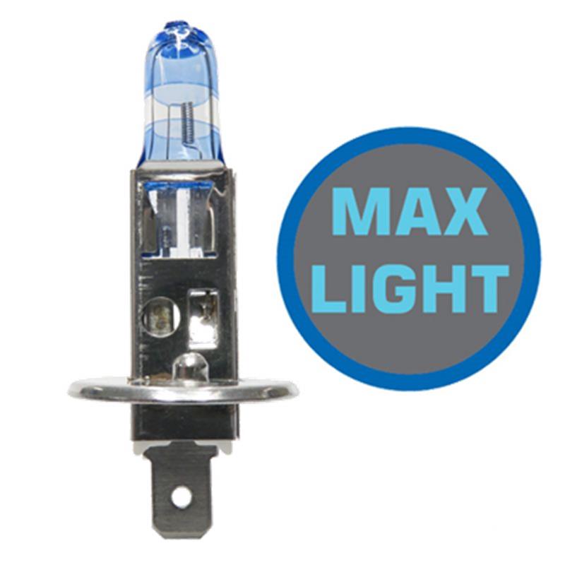 [64150NBU] BOMBILLO HALOGENO H1 P14.5S 12V 55W FARO MAXLIGHT PERFORMANCE 110% MAS LUZ 40M20% LUMINOSIDAD LUJO DUOPACK 1987301105 64150NBU
