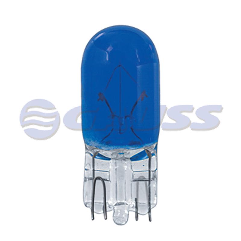 BOMBILLO BALLONETA STD AZUL 12V 5W /CAJAX10 UNID. MOTOCICLETA