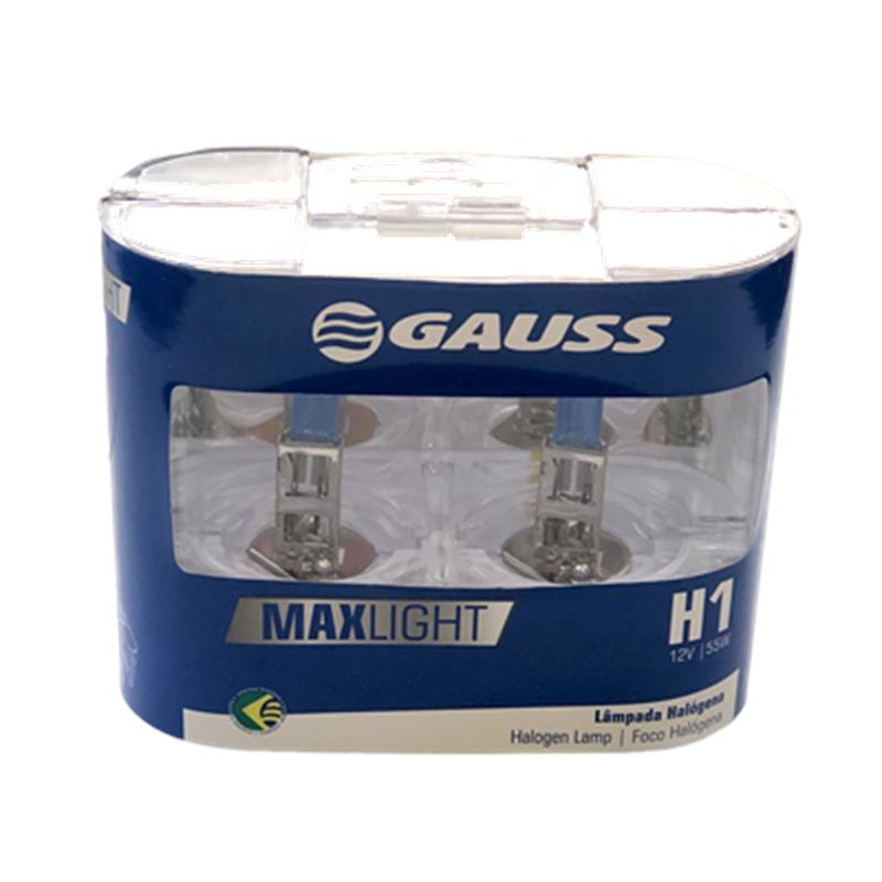 [64150CBA] BOMBILLO HALOGENO H1 P14.5S 12V 55W FARO MAXLIGHT 110% MAS LUZ 5000K LUJO DUOPACK 1987301105 64150CBA