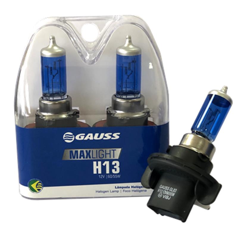 BOMBILLO HALOGENO H13 P26.4T 12V 5560W FARO MAXLIGHT 110% MAS LUZ 5000K PREMIUM DUOPACK