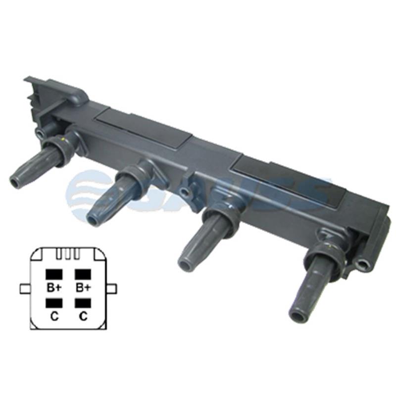 BOBINA ENCENDIDO PEUGEOT 307 406 407 CITROEN XSARA 2.0L CON MODULO 4 P GC4064 SD-6002  LEIG046