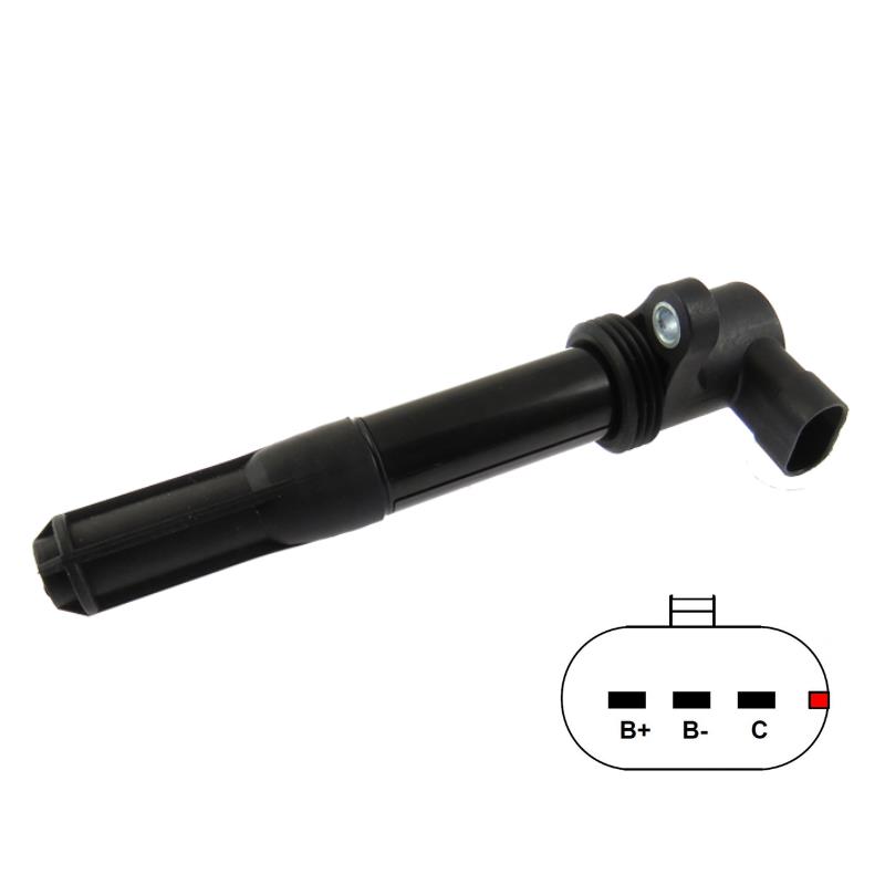 BOBINA ENCENDIDO FIAT 500 1.4 10-11 0986221043 DMB861 3P SIN MODULO  GC4288