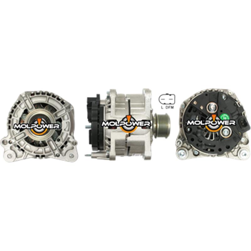 ALTERNADOR VOLKSWAGEN GOLF JETTA AUDI A3 12V 120AMP 61MM 2PINES P: 8PK T:VALEO V:INT