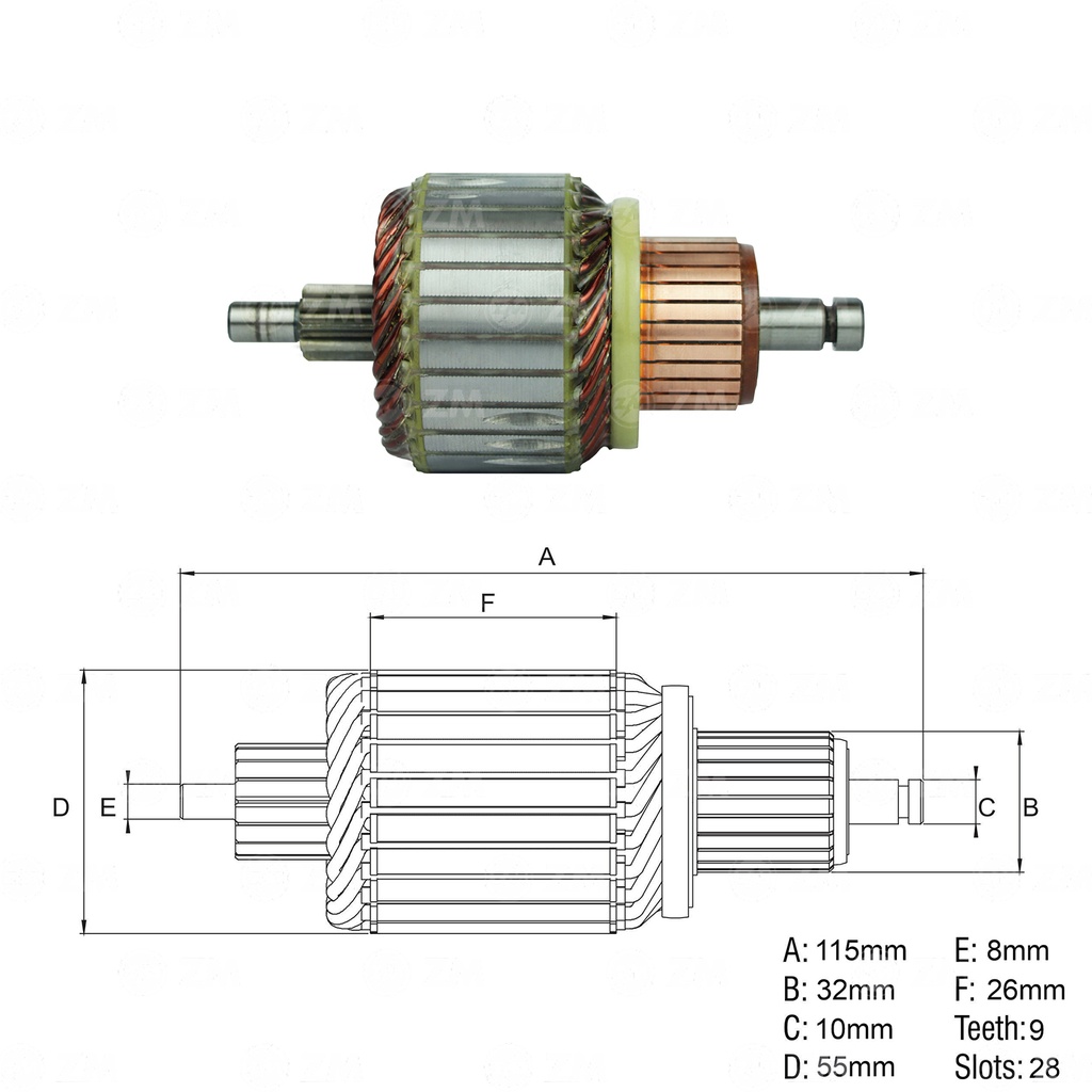 [61-9150] INDUCIDO MEGANE 2 115MM 9 ESTRIAS