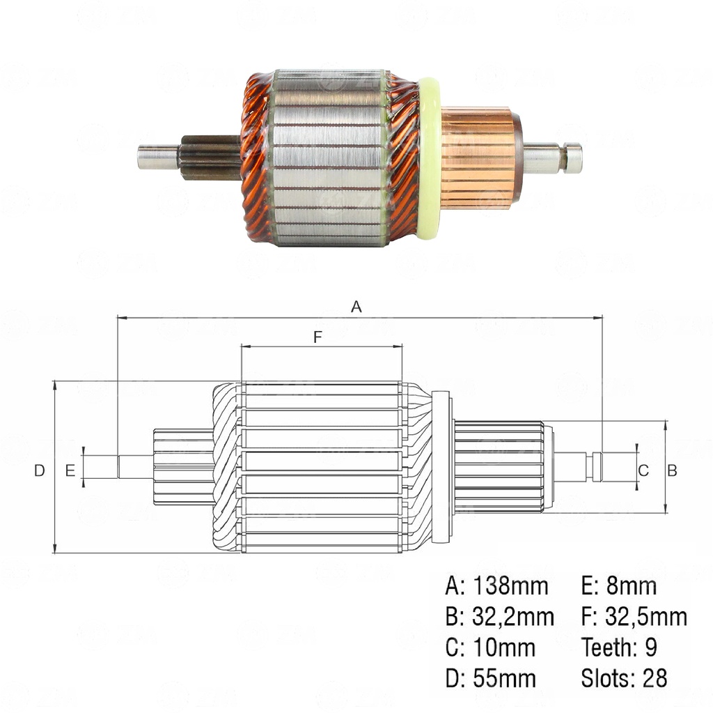 [61-9128] INDUCIDO NISSAN PICK UP-BMW 12V 9D 138.4MM[(IM2124)