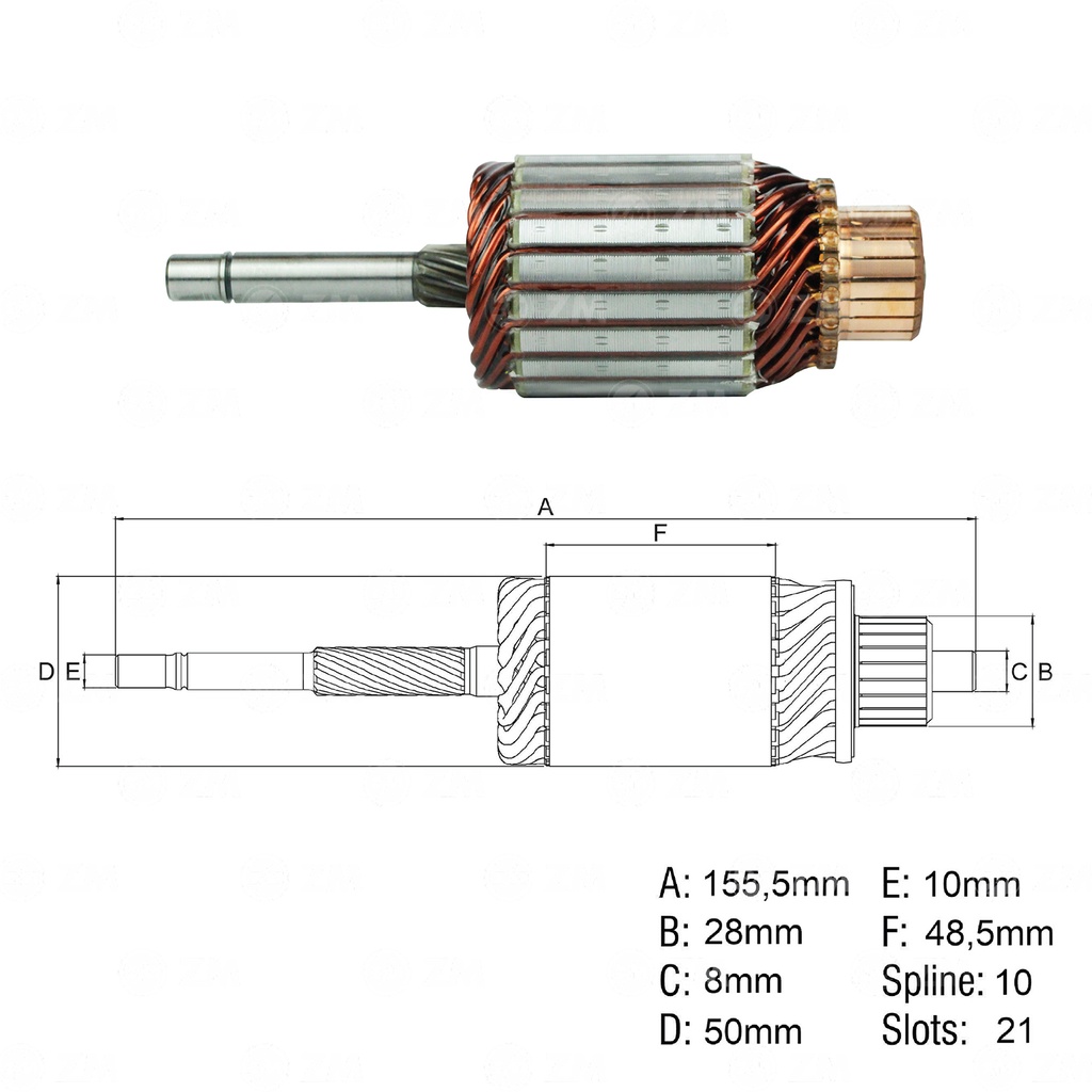 [501445] INDUCIDO ARRANQUE RENAULT CLIO, KANGOO, MEGANE, TWINGO FIAT PALIO, SIENA, STRADA. 12V
