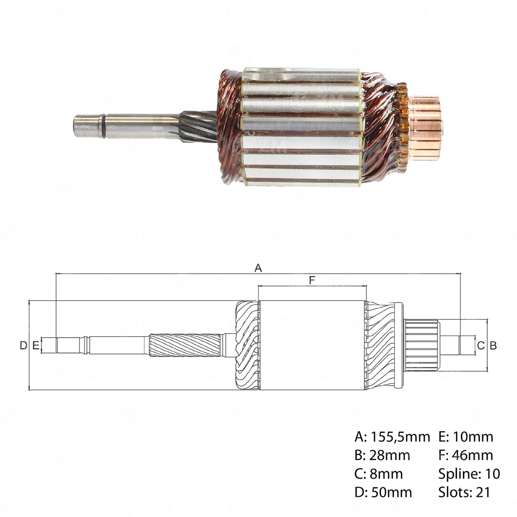 [AR-035] INDUCIDO ARRANQUE FORD ECOSPORT 1.6 FIESTA 1.6 16-19 FOCUS
