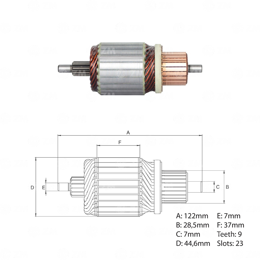 [E90Z-11005-A] INDUCIDO ARRANQUE FORD FUSION FOCUS FIESTA VOLVO C30 S40 V50