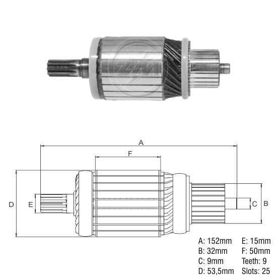 [61-8303] INDUCIDO ARRANQUE MAZDA TURBO T45 MITSIBISHI FUSO D30 NISSAN URVAN KING CAB TIPO MITSUBISHI RELACIONADO 2.7KW 12V 9ESTRIAS
