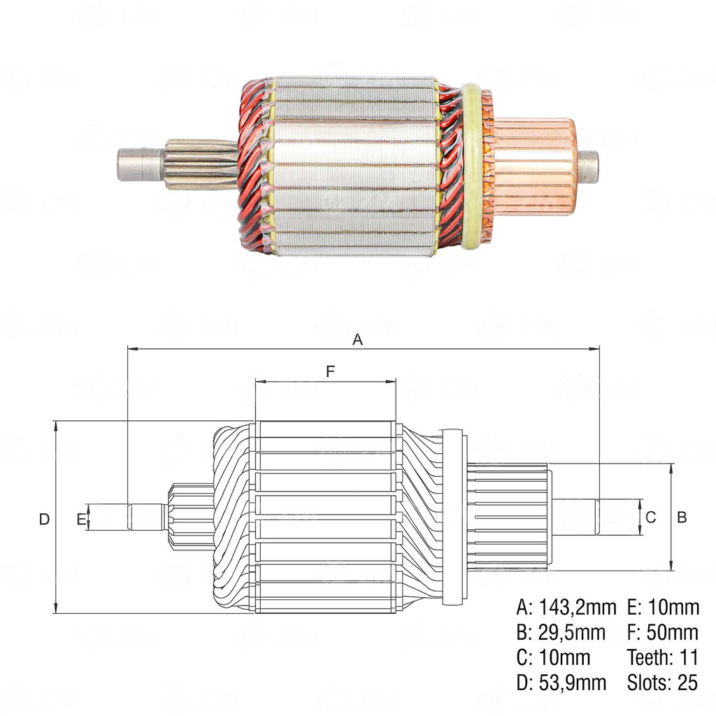 [61-146] INDUCIDO ARRANQUE CHEVROLET LUV 143MM 11E